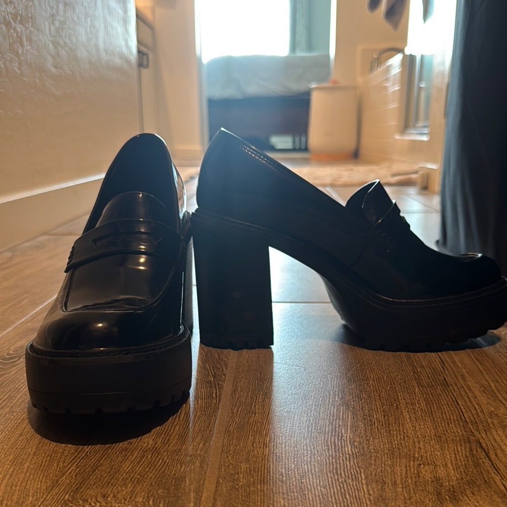 Black Platform Loafers